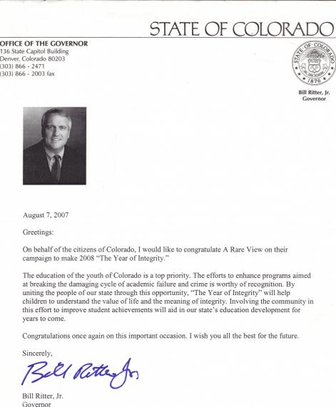 Colorado letter of support